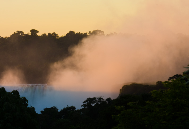 Iguazú Falls At Sunrise